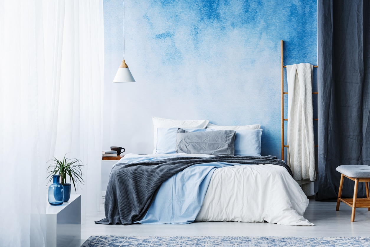 Décoration scandinave avec du bleu