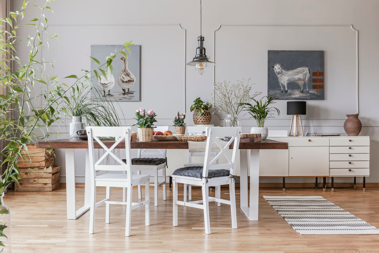 décoration moderne - salle à manger rustique