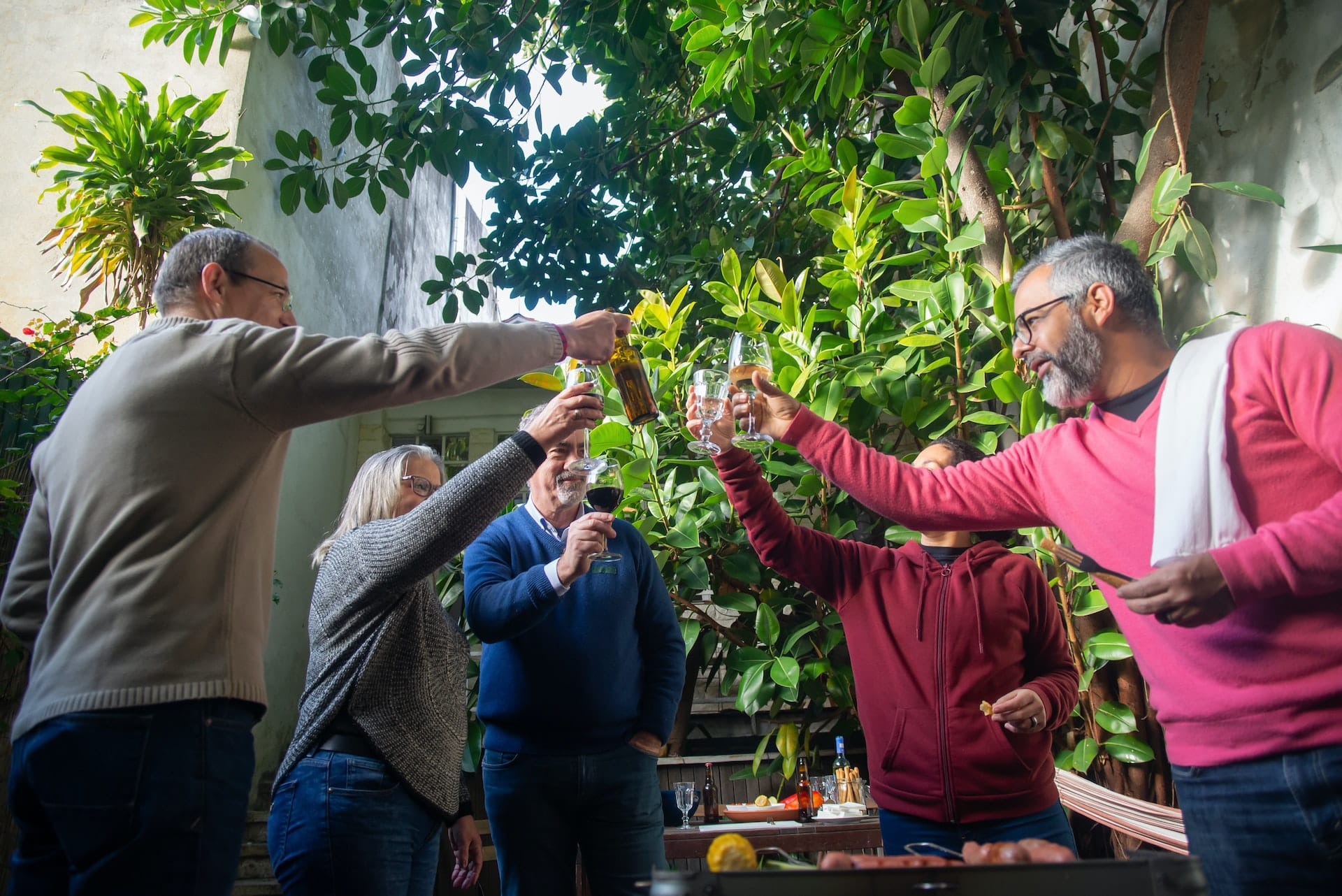 fête amis jardin