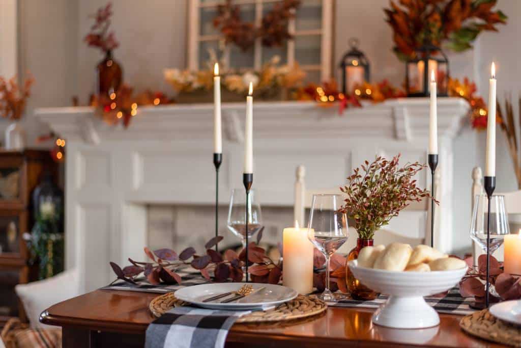 déco table dîner linge